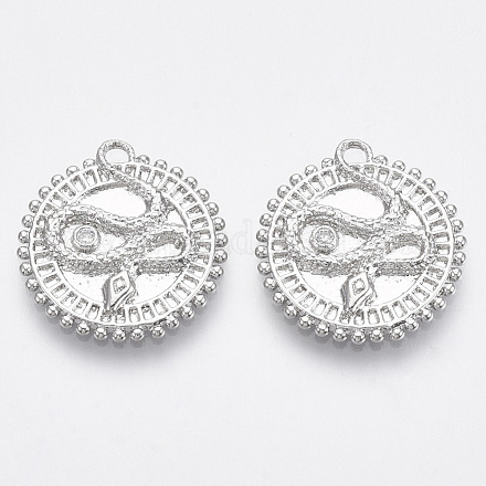 Латунные микро проложить кубического циркония подвески KK-R130-006P-NF-1