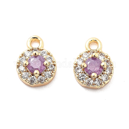 Латунные микро проложить кубического циркония подвески KK-L222-001G-03-1