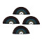 Handmade Polymer Clay Cabochons, Half Round/Semi Circle, Coconut Brown, 21.5x41.5~43x3.5~4mm