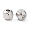 Non-Tarnish 201 Stainless Steel Beads, Hexagon, Stainless Steel Color, 4x4.5x3.5mm, Hole: 1.5mm