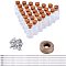 Glass Jar Glass Wishing Bottles, with Cork Stopper, Bead Containers, Mixed Color, 40x22mm, Inner Diameter: 13mm,  Cork Stopper: 12~14.5x11~12mm, 30pcs/set