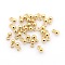 CCB Plastic Round Charms, Golden, 7x4mm, Hole: 1.5mm