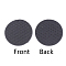 PU Leather Pendants, Flat Round, Black, 40x3mm, Hole: 1mm