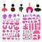 2Pcs 2 Style PET Plastic Earring Handwork Template, Card Leather Cutting Stencils, Teardrop, 29.7x21cm, 1pc/style