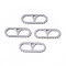 Tarnish Resistant 201 Stainless Steel Links Connectors, Laser Cut, Oval with Letter, Stainless Steel Color, Letter.Y, 15x6x1mm, Hole: 4x5~7mm