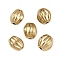304 Stainless Steel Beads, Oval, Ion Plating(IP), Real 18K Gold Plated, 8x8x6.5mm, Hole: 1.4mm