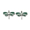 304 Stainless Steel Pendants, with Enamel, Dragonfly Charm, Stainless Steel Color, 11.5x16x1.5mm, Hole: 1.2mm