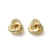 Brass Micro Pave Cubic Zirconia Charms, Cadmium Free & Nickel Free & Lead Free, Twist, Real 14K Gold Plated, 9x9x5mm, Hole: 1.4mm
