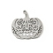 304 Stainless Steel Pendants, Pumpkin Charm, Laser Cut, Anti-Tarnish, Stainless Steel Color, 22x23x1.5mm, Hole: 1.4mm