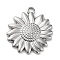 Anti-Tarnish 304 Stainless Steel Pendants, Sunflower Charm, Stainless Steel Color, 19.5x17.5x2.5mm, Hole: 1.6mm