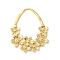 304 Stainless Steel Pendants, Teardrop with Flower Charm, Real 14K Gold Plated, 48x37.5x2mm