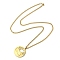 304 Stainless Steel Double Layer Pendant Necklaces, Tree with Bear, Golden, 23.62 inch(60cm)