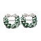 Brass Micro Pave Clear Cubic Zirconia Brooch for Christmas, Enamel Pin, Lead Free & Cadmium Free & Nickel Low, Christmas Wreath, Green, Platinum, 28x31x10mm, Pin: 0.8mm