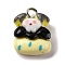 Halloween Theme Opaque Resin Pendants, with Platinum Plated Iron Loops, Candy, 16.5x12x6.5mm, Hole: 2mm
