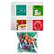 400 Pcs 4 Styles Self-Adhesive Christmas Candy Bags, Plastic Bags, for Cookie Candy Chocolate Party Gift Supplies, Mixed Patterns, Mixed Color, 132x103mm