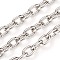 Tarnish Resistant 304 Stainless Steel Cable Chains, Unwelded, with Spool, Stainless Steel Color, 8x6x1.5mm, about 32.8 Feet(10m)/roll