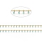 Brass Handmade Beaded Chain, Curb Chains, with Enamel, Long-Lasting Plated, Real 18K Gold Plated Unwelded, with Spool, Turquoise, 2x1.5x0.8mm, Charm: 6x2x2mm, about 32.8 Feet(10m)/roll