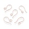 304 Stainless Steel Earring Hooks, with Horizontal Loop, Rose Gold, 22x11.5x1mm, Hole: 3x2mm, 18.5~21 Gauge, Pin: 0.7~1mm