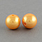 ABS Plastic Imitation Pearl Round Beads, Coral, 20mm, Hole: 2.5mm, about 120pcs/500g