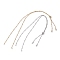 2Pcs 2 Colors 304 Stainless Steel Slider Necklace Makings, with Satellite Chains and Brass Slider Beads, Golden & Stainless Steel Color, 24.41 inch(62cm), 1pc/color