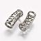 Tarnish Resistant 304 Stainless Steel Slide Charms, Tube, Stainless Steel Color, 22x8.5mm, Hole: 6.5mm