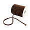 Soft Nylon Cord, Flat, Coconut Brown, 5x3mm, about 21.87 yards(20m)/roll