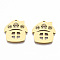 201 Stainless Steel Pendants, Laser Cut, Christmas Cabin with Snowflake, Golden, 18x17.5x1mm, Hole: 1.4mm