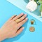 Rectangle Brass Adjustable Ring Components, Pad Ring Settings, Long-Lasting Plated, Rack Plating, Golden, Tray: 19.5x12mm, 21x14mm, Inner Diameter: 18mm