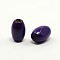Lead Free Natural Wood Beads, Oval, Nice for Children's Day Gift Making, Dyed, Blue Violet, Size: about 8mm wide, 12mm long, hole: 3mm, about 4000pcs/1000g
