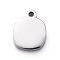 Non-Tarnish 304 Stainless Steel Charms, Manual Polishing, Square, Stainless Steel Color, 8x6.5x2mm, Hole: 0.8mm