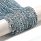 Natural Aquamarine Beads Strands, Grade A, Round, 3mm, Hole: 0.6mm, about 136pcs/strand, 15.28~15.35''(38.8~39cm)