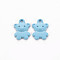 Spray Painted Alloy Charms, Cadmium Free & Lead Free, Bear, Light Sky Blue, 14x10x2mm, Hole: 1.6mm