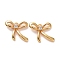 Ion Plating(IP) Brass Micro Pave Clear Cubic Zirconia Charms, Bowknot Charm, Long-Lasting Plated, Real 18K Gold Plated, 10x9.5x2.4mm