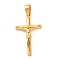 304 Stainless Steel Pendants, Cross, Golden, 34.5x20.5x5.5mm, Hole: 4x7.5mm