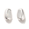 Alloy Beads, Long-Lasting Plated, Oval, Silver, 9.5x6x5mm, Hole: 1mm