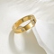 304 Stainless Steel Crystal Rhinestone Finger Rings for Women, Golden, 4mm, Inner Diameter: 18mm