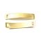 Brass Connector Charms, Cadmium Free & Lead Free, Long-Lasting Plated, Curved Rectangle Links, Real 24K Gold Plated, 6x34x1mm, Hole: 2x4mm