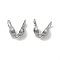 Non-Tarnish 304 Stainless Steel Bead Tips, Stainless Steel Color, 6x3mm, Hole: 1.4mm