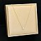 Stainless Steel 6-Claw Clear Cubic Zirconia Flat Round Pendant Necklaces, Women's Summer Clavicle Chain Necklaces, Golden,