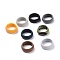 Silicone Wedding Rings, Sturdy Rubber Safe Band for Love, Couple, Souvenir and Outdoor Workout Gym Active Exercise Style, Mixed Color, US Size 6, Inner Diameter: 17mm, 8pcs/bag