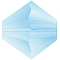 Preciosa® Crystal Beads, Czech Crystal, Bicone(451 69 302 Rondelle), 60010 840 Aqua Bohemica Matt, 6mm, Hole:1mm