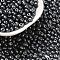 6/0 Glass Seed Beads, Opaque Colours Luster, Teardrop, Black, 4~5x4~4.5x3~4mm, Hole: 0.8~0.9mm, about 125pcs/10g