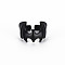 Men's Alloy Cuff Finger Rings, Open Rings, Cadmium Free & Lead Free, Gunmetal, US Size 9(18.9mm)