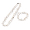 Nuggets Natural Quartz Crystal Beads Bracelets & Necklaces Sets, with 304 Stainless Steel Clasps, Necklace: 16.30~17.72 inch(414~450mm)