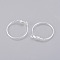 Brass Hoop Earrings, Nickel Free, Brass, Silver, Color, 30x1.2mm
