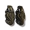 Natural Golden Sheen Obsidian Pendants, Sea Horse, 34x16x8.5mm, Hole: 1mm