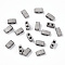 2-Hole Glass Seed Beads, Opaque Frosted Colours, Rectangle, Dark Gray, 4.5~5.5x2x2~2.5mm, Hole: 0.5~0.8mm, about 2000pcs/bag