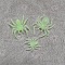 Glow in The Dark Plastic Spiders, Luminous Animals, Halloween Scary Decoration, Mischief Prop, Light Green, 21x20mm