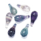 Natural Fluorite Pendants, Flower, 22~24x10~11mm, Hole: 0.8mm