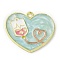 Medical Theme Alloy Enamel Pendants, Golden, Heart Charm, Intravenous Drip, 21.5x25x1.5mm, Hole: 1.5mm